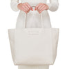 Anna Luxury Leather Tote Bag | Off White