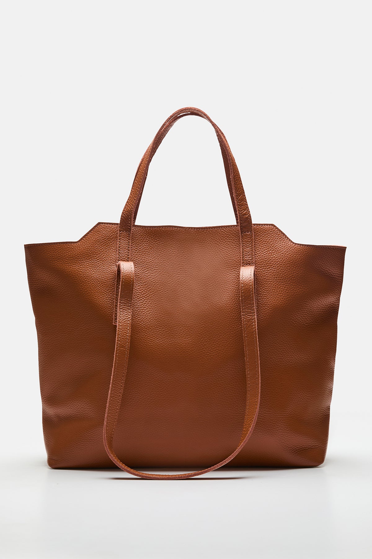 AMBERGLEAM BIG Leather Tote Bag | MAROON