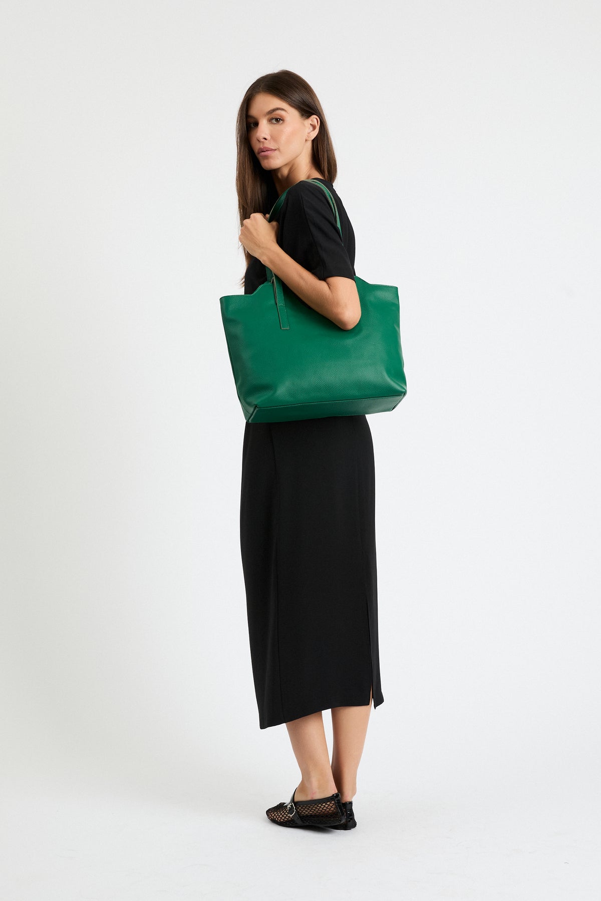 Amber Bag | Pebble Leather | Green