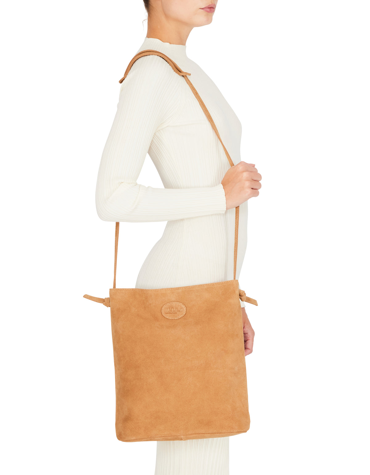 JACKIE Suede Cross body bag | Camel