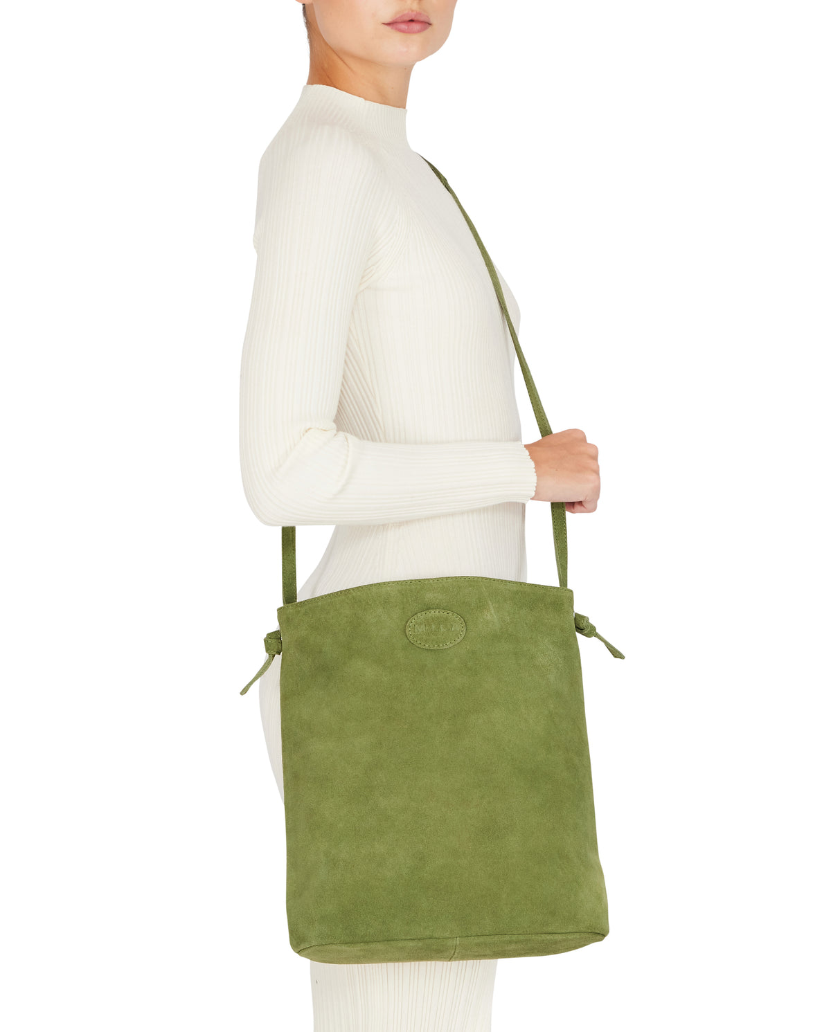 JACKIE Suede Cross body bag | Forest Green