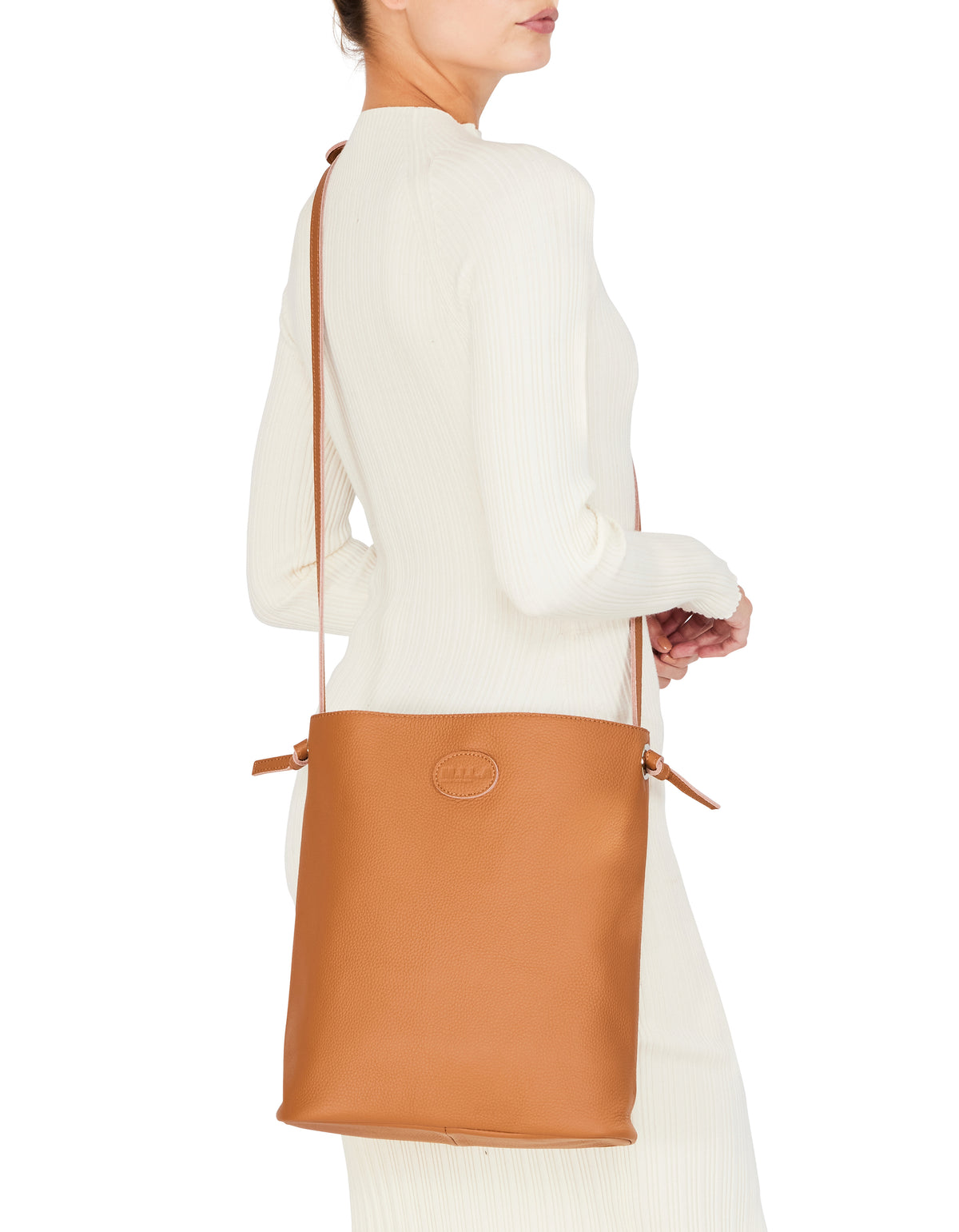 JACKIE Leather Cross body bag | Cappuccino