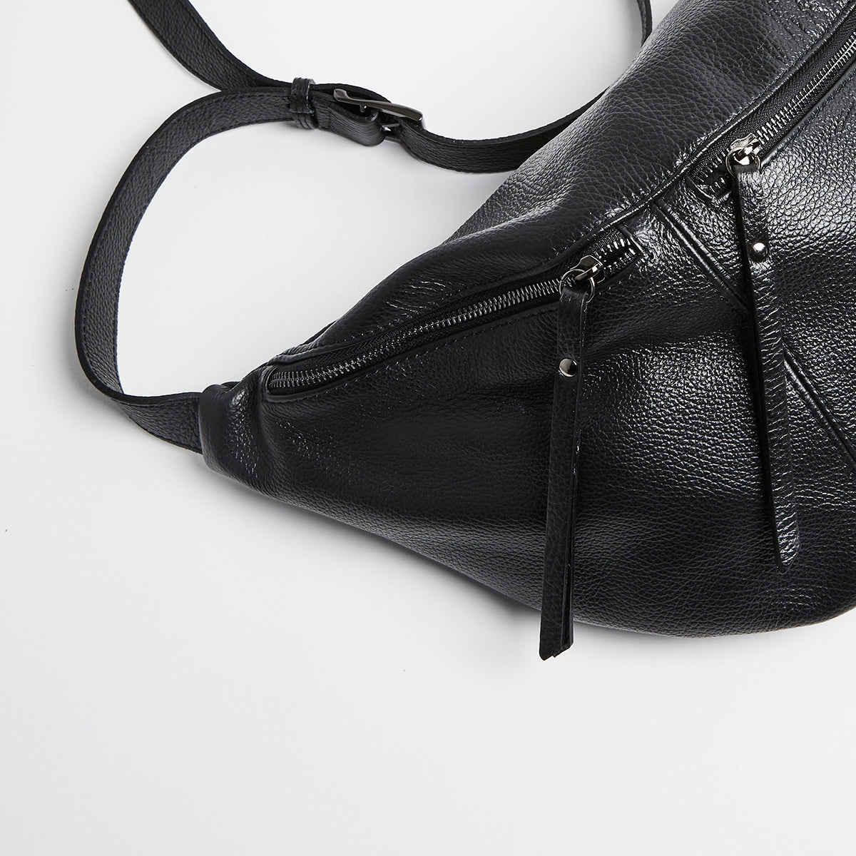 Black Luxury Leather Sling