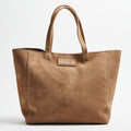 Luxury Tote Bag | Suede | Camel