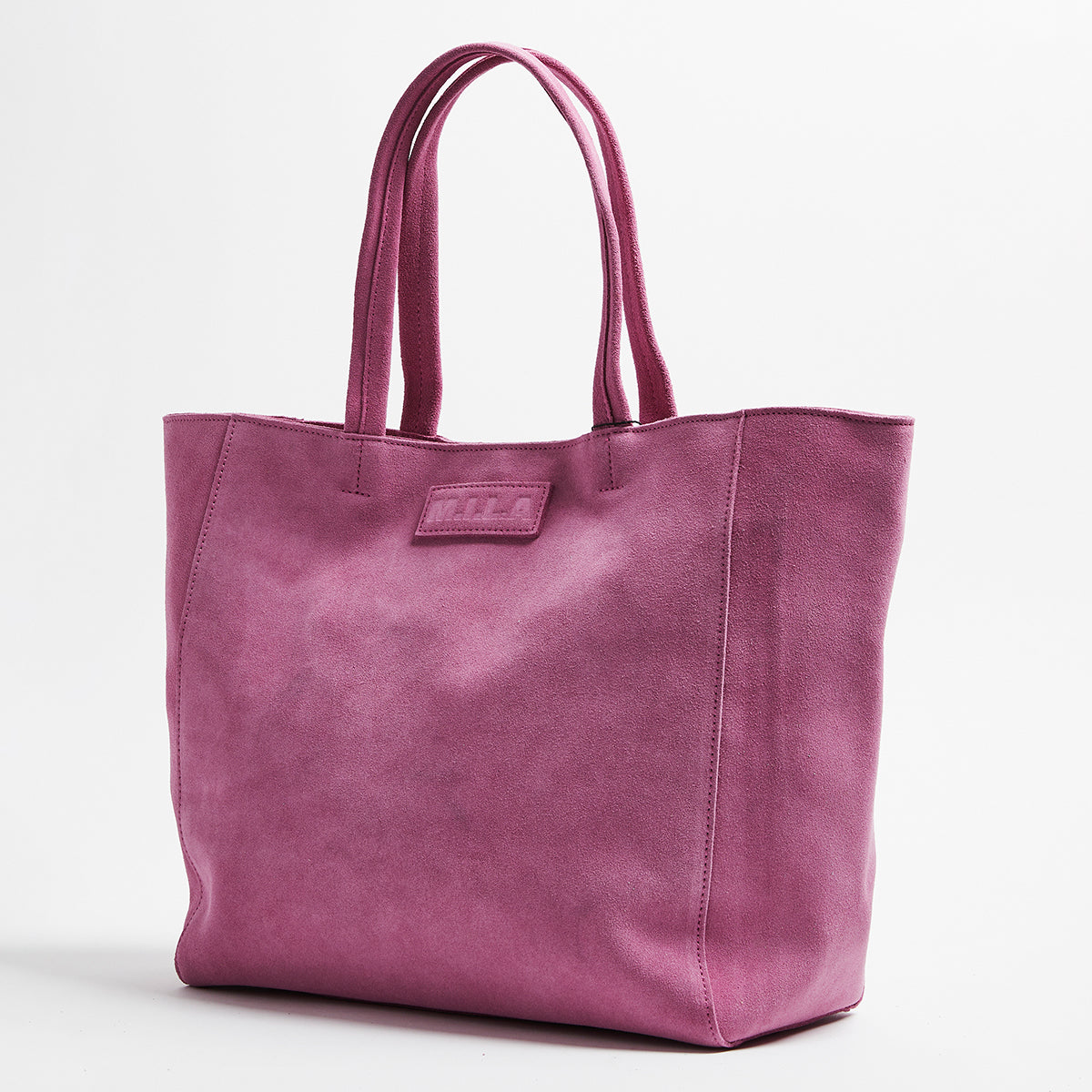 Luxury Tote Bag | Suede | Berry