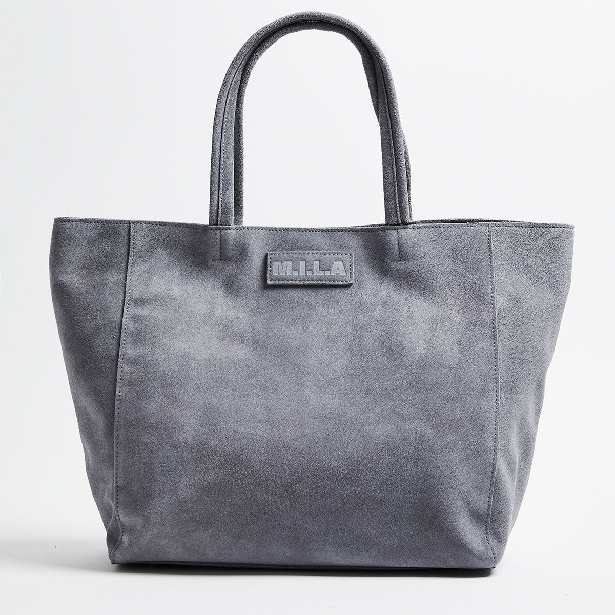 Luxury Tote Bag Suede Gray – made in Los Angeles