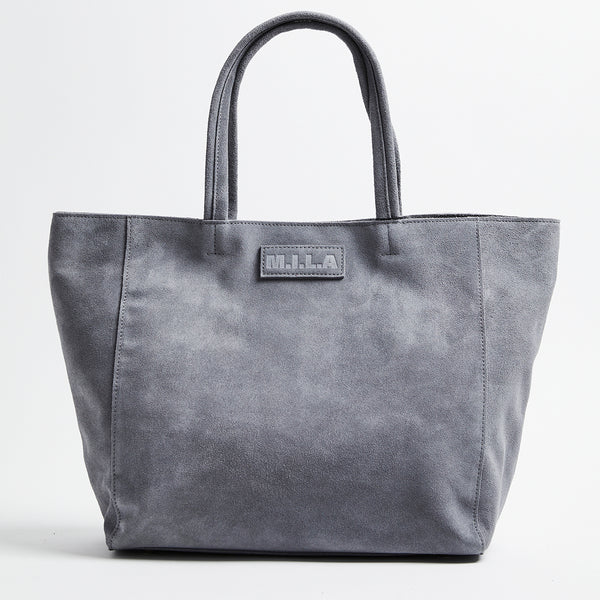 MILA / M.I.L.A. / Made In Los Angeles Luxe Tote Bag Suede in Camel