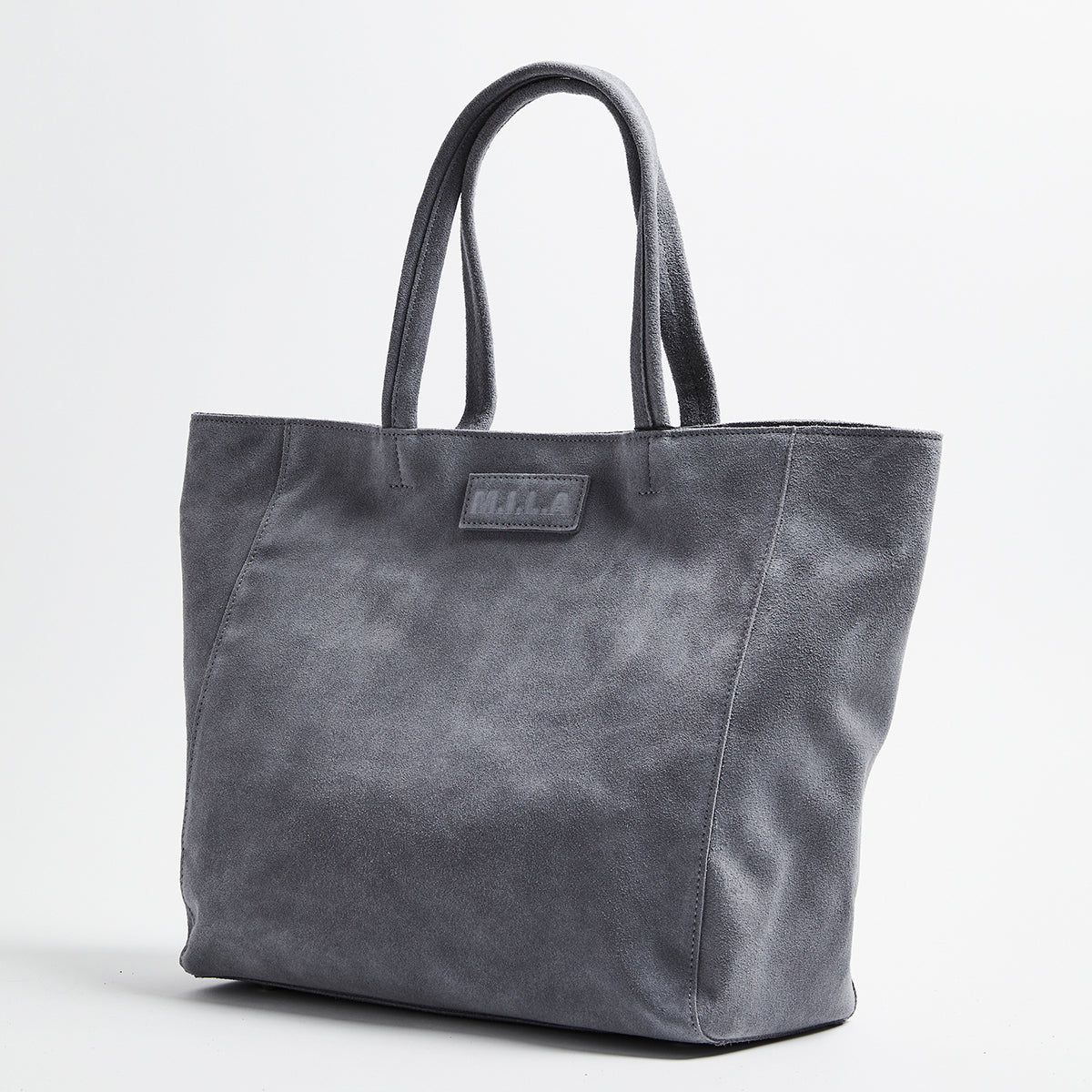 Grey Suede Tote Bag