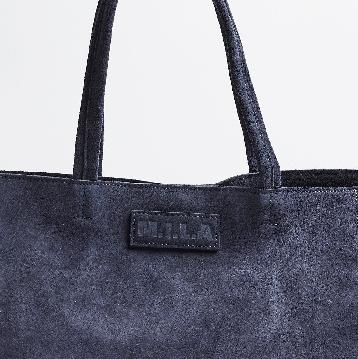 Luxury Tote Bag | Suede | Navy Blue