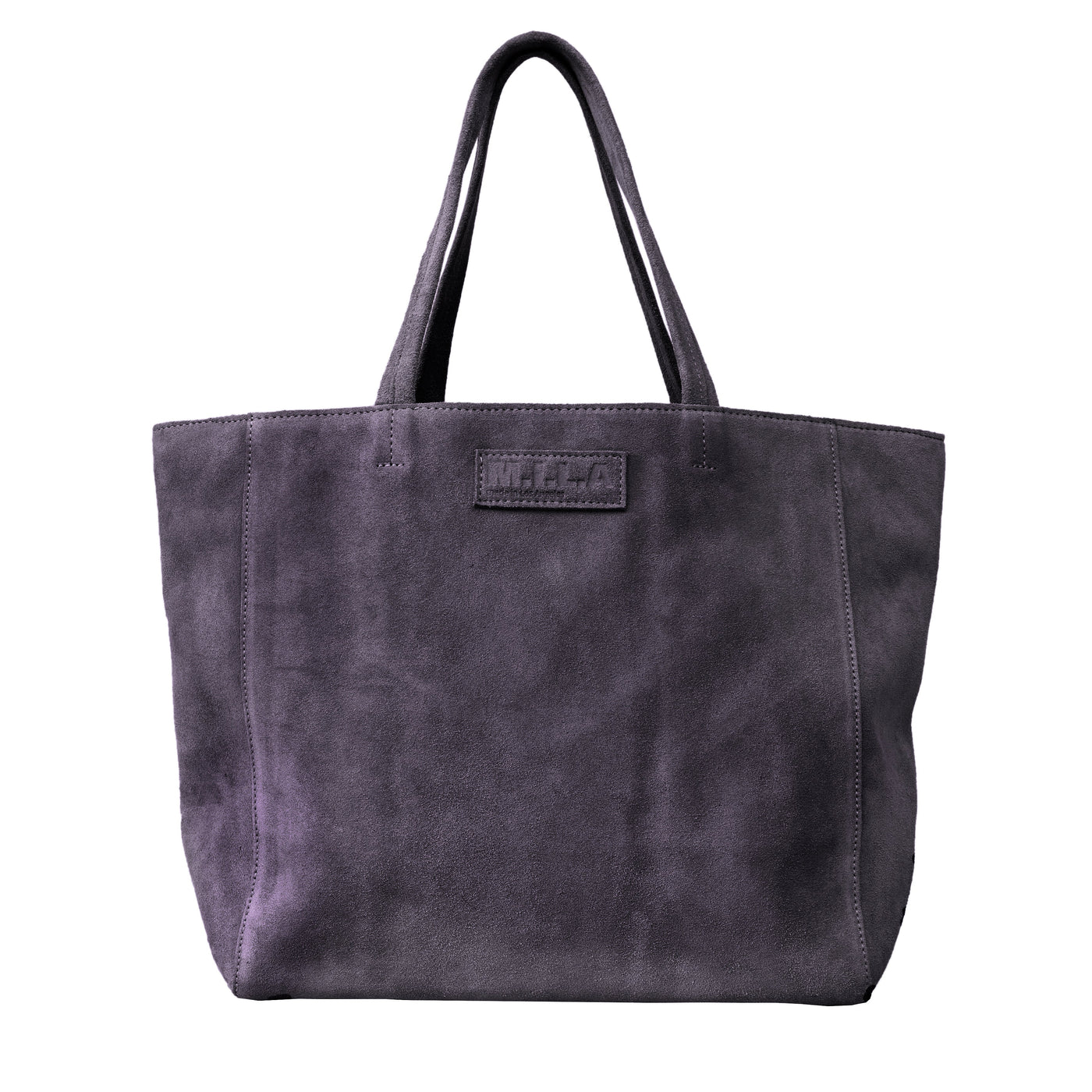 Black Suede Leather Tote Bag