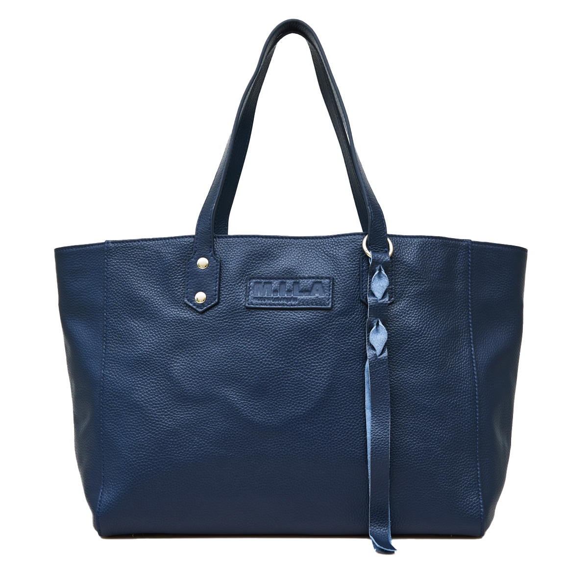 MILA Luxe Bag | Leather | Navy Blue