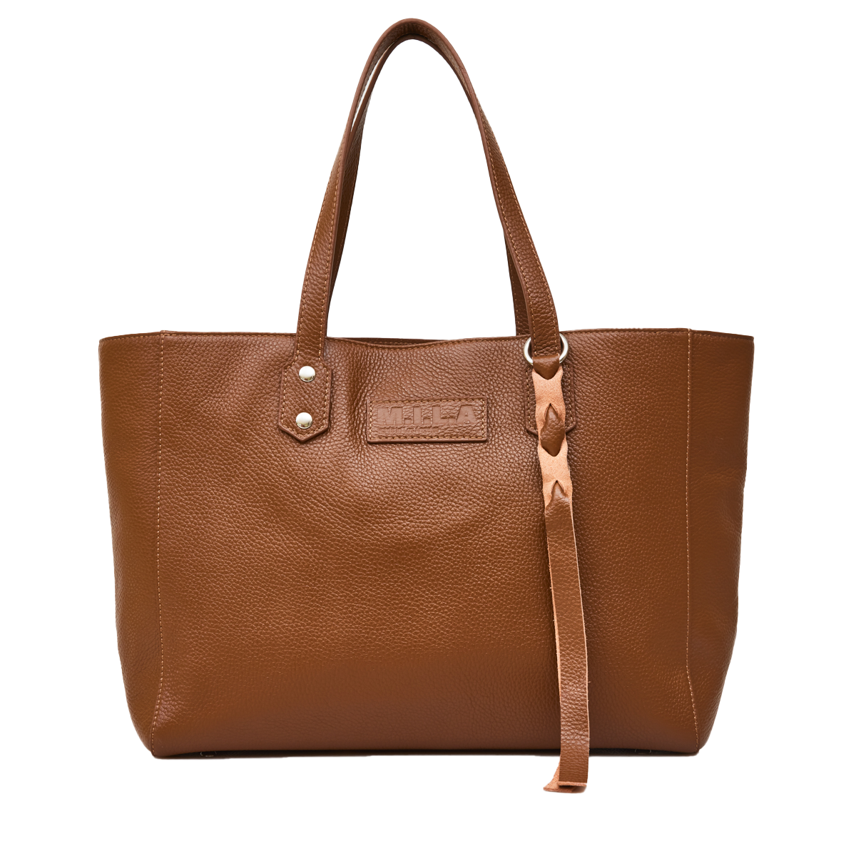 MILA Luxe Bag | Leather | Caramel Brown