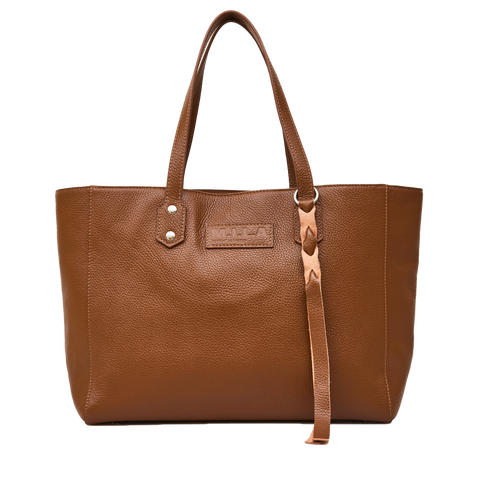 MILA Luxe Bag | Leather | Caramel Brown