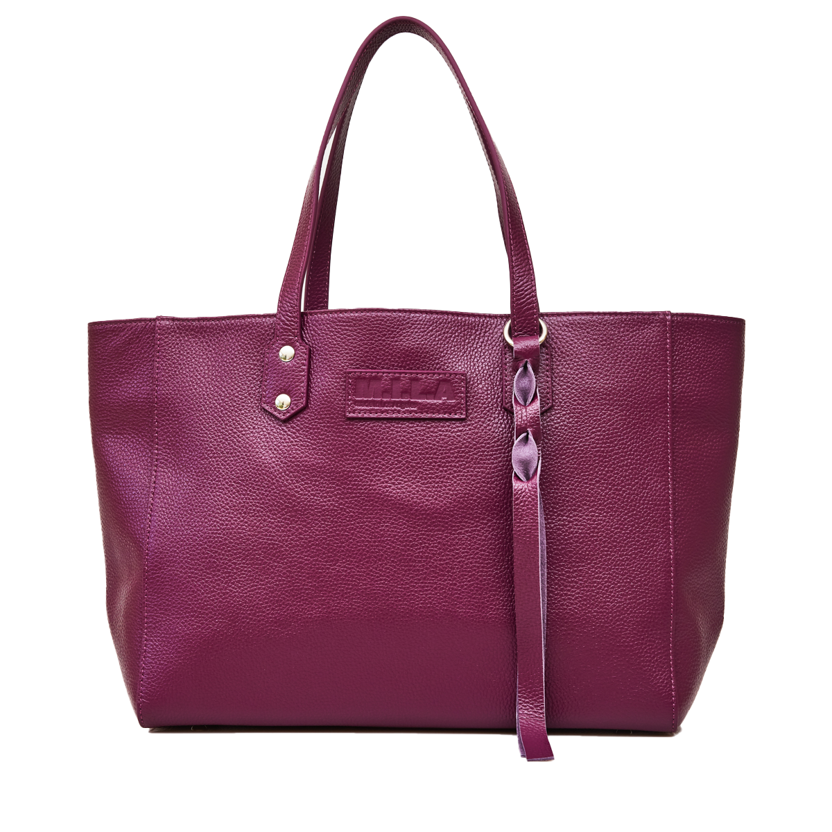 Soft Leather Tote in Plum- Gold Handle – AMANWOKE.COM