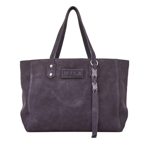 MILA Luxe Bag | Suede | Charcoal Gray