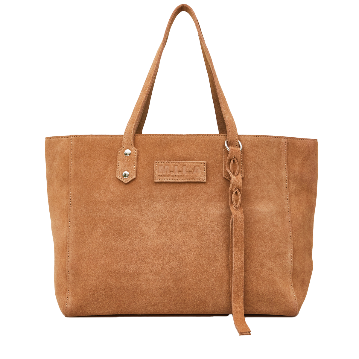 MILA / M.I.L.A. / Made In Los Angeles Luxe Tote Bag Suede in Camel