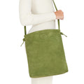 JACKIE Suede Cross body bag | Forest Green