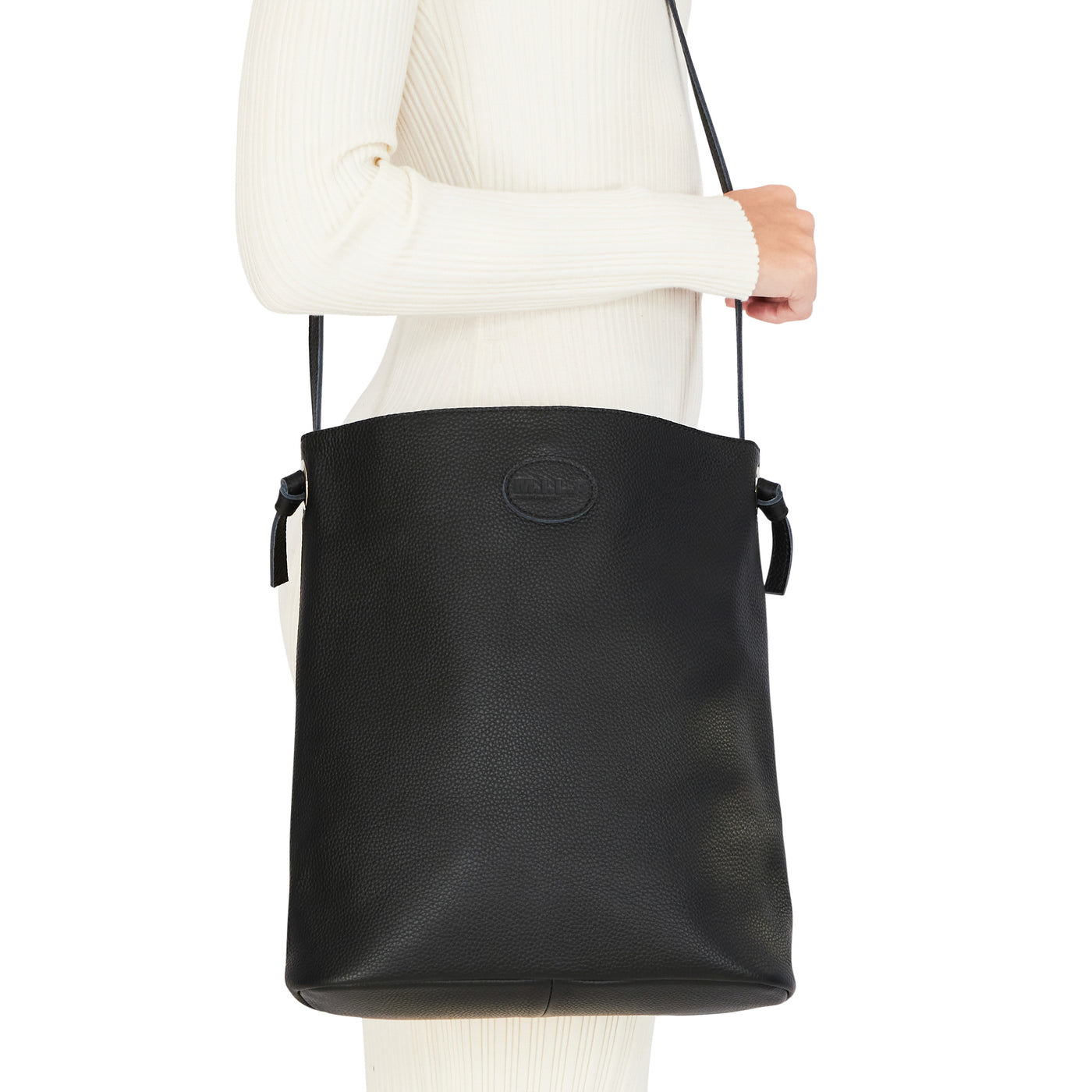 Black Genuine Leather Crossbody Bag, Black Crossbody Bag | Mayko Bags Pink / Add A Crossbody Strap