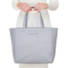 Luxury Leather Tote Bag | Shark Gray