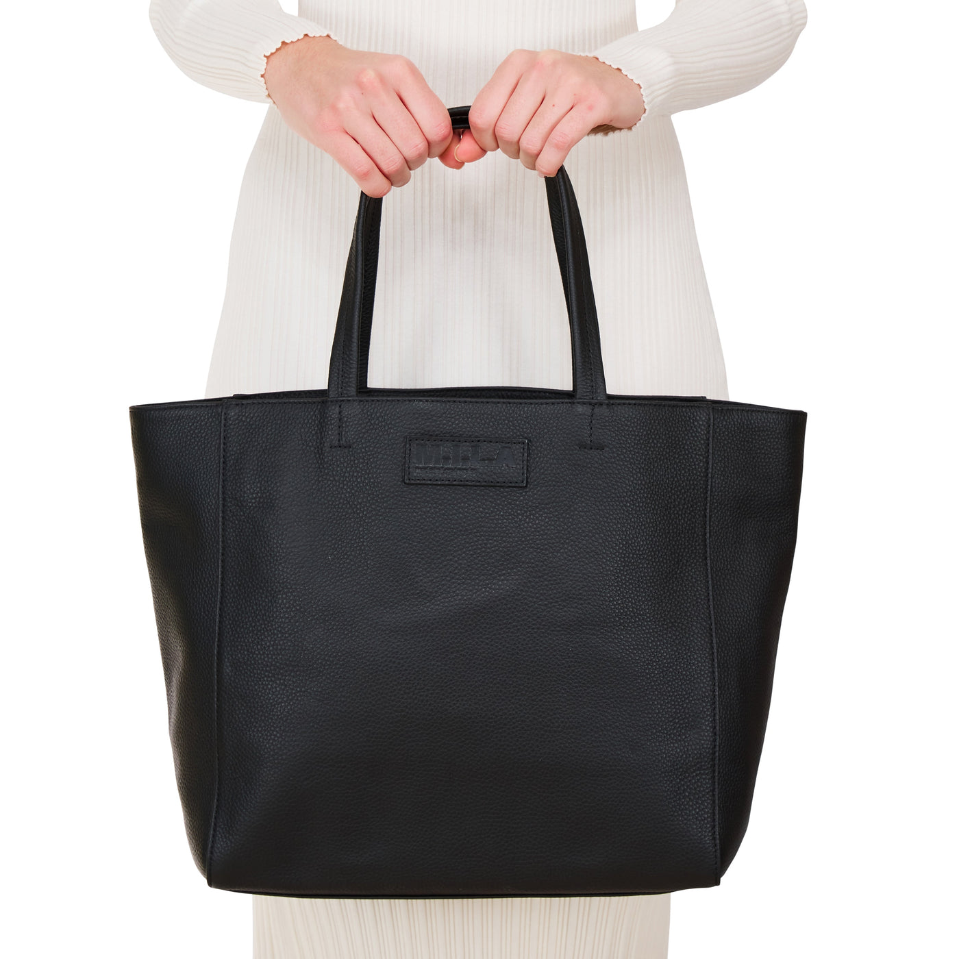 Luxury Leather Tote Bag | Black – M.I.L.A. made in Los Angeles